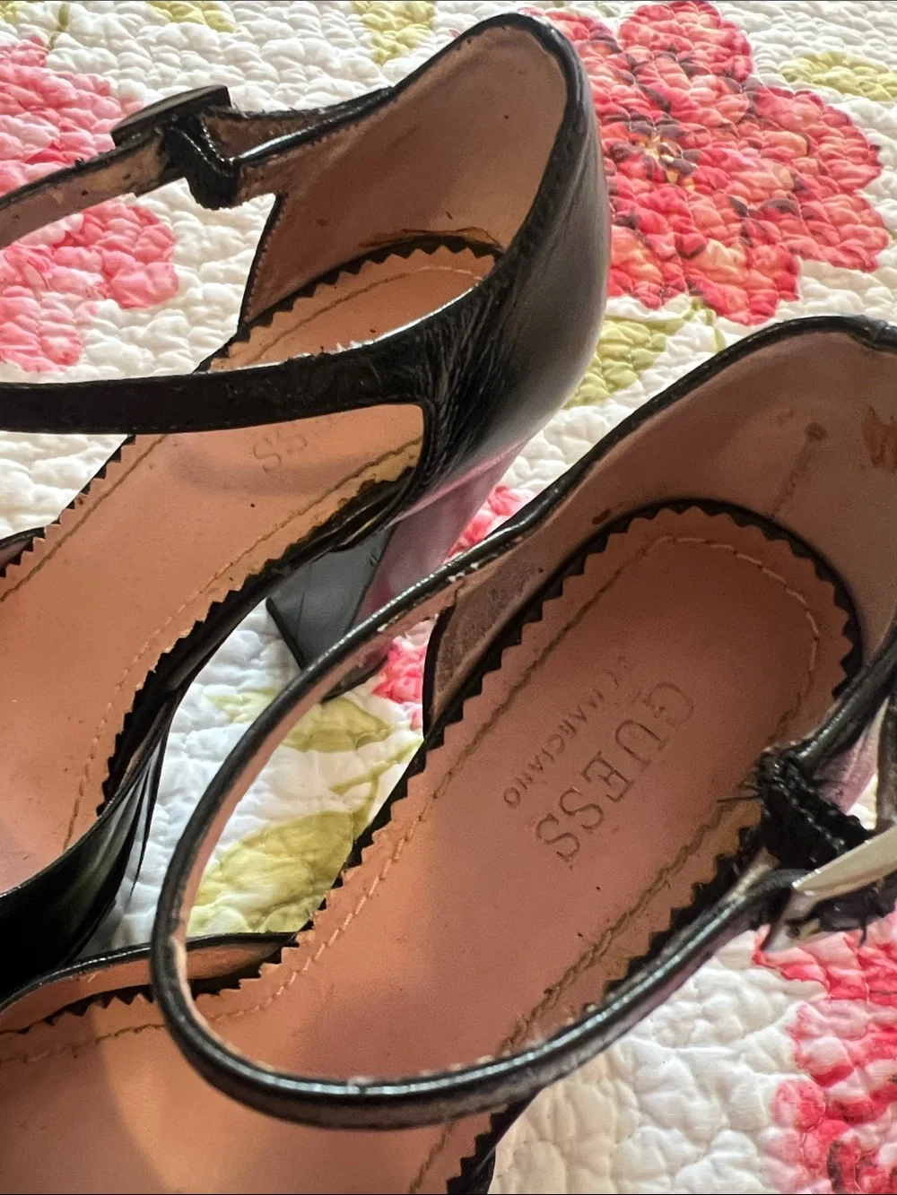 GUESS Black Platform Mary Jane Heels Shoes